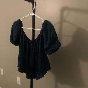 Urban Outfitters Green Silk Crop Top